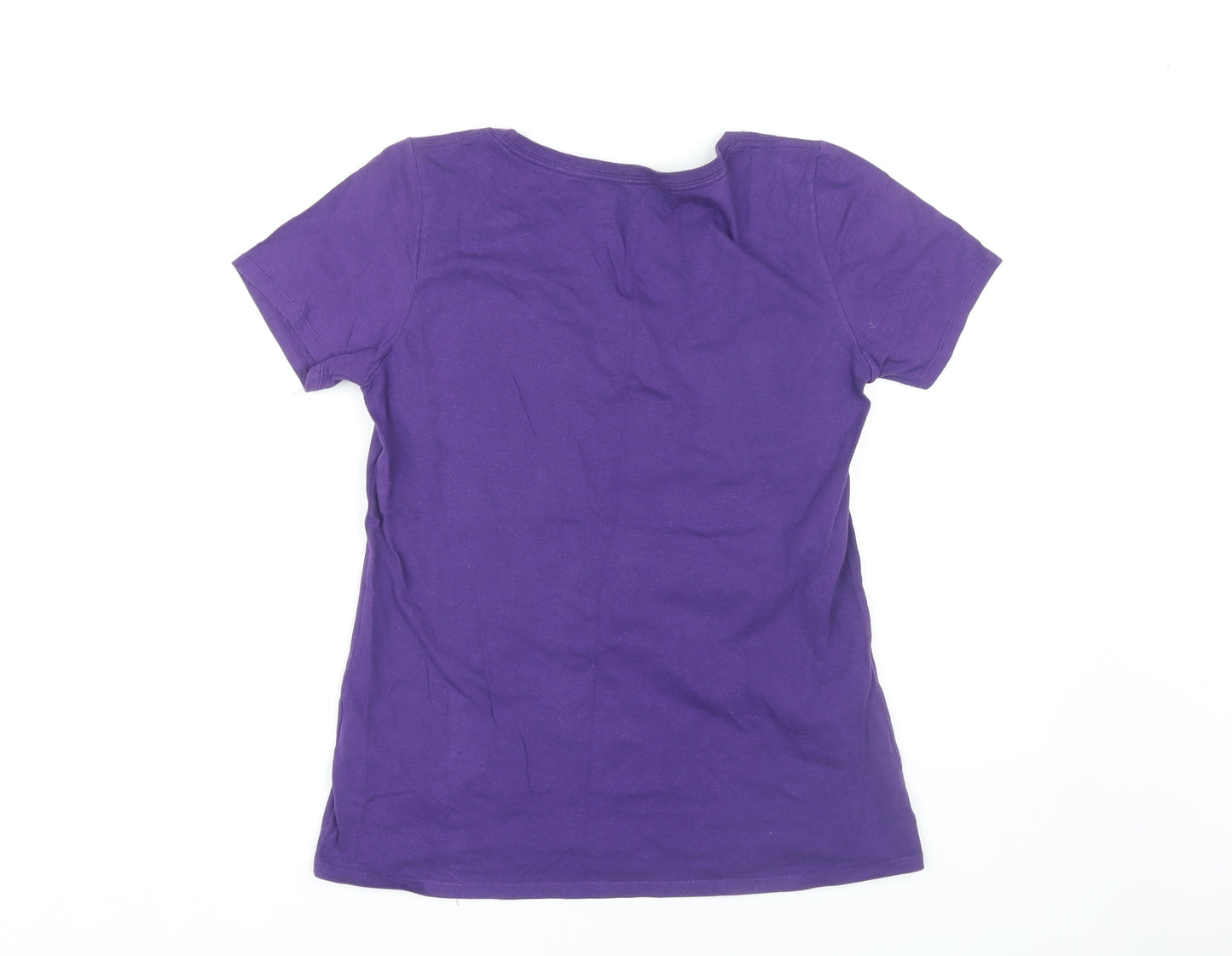 Nike Women's Purple Basic T-Shirt, M, Casual Athletic Fit
