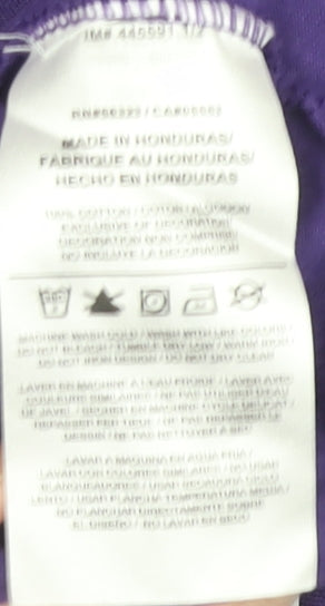 Nike Women's Purple Basic T-Shirt, M, Casual Athletic Fit