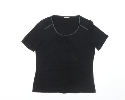 Womens UK Size M Planet Black  T-Shirt