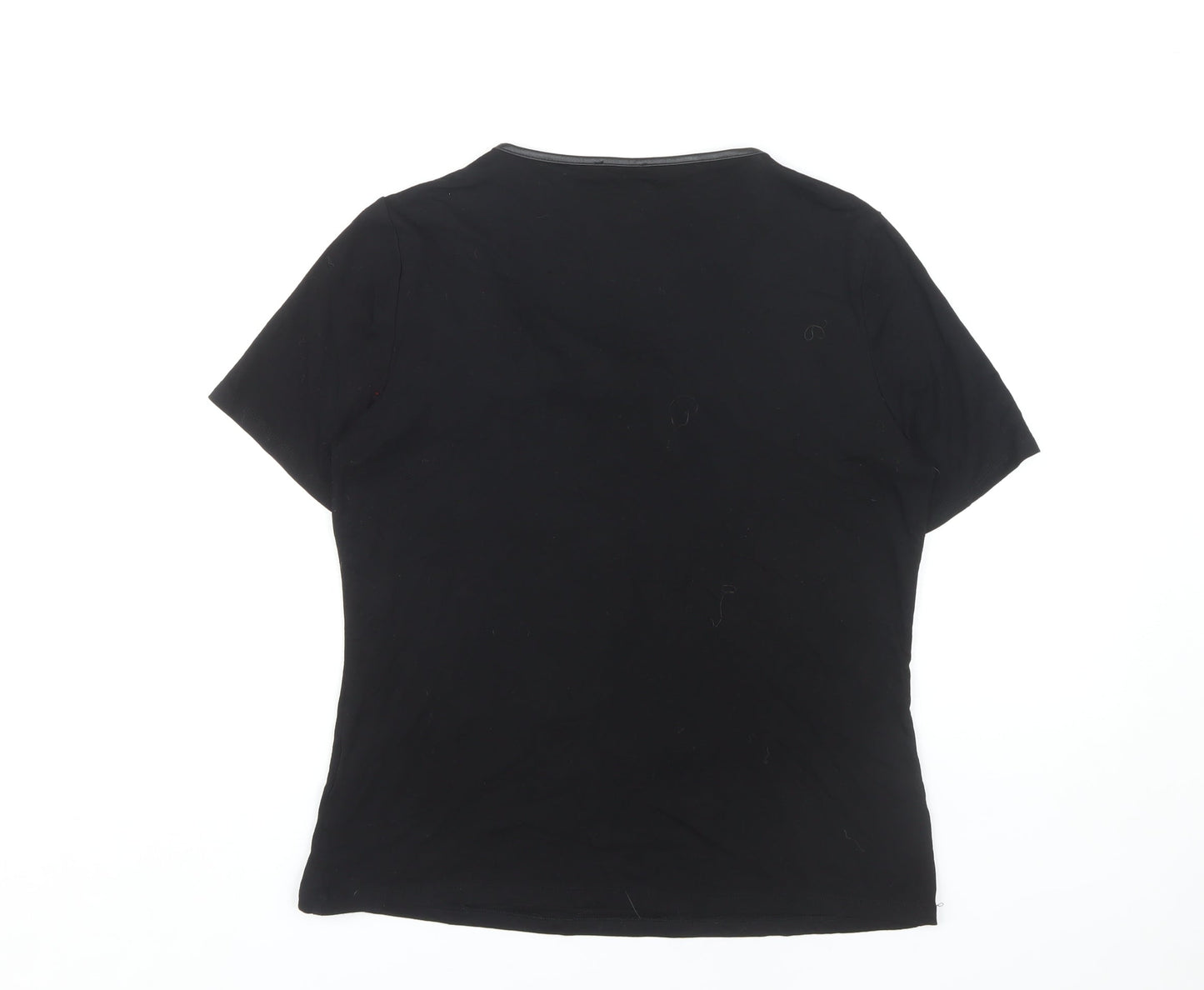 Womens UK Size M Planet Black  T-Shirt