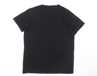 Lyle & Scott Men's Black Cotton T-Shirt, Size L
