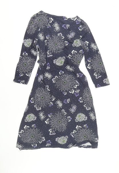 Marks and Spencer Women's Multicoloured Floral Wrap Dress Size 14