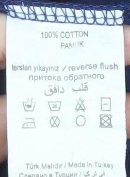 Umberto Men's Blue 2XL Long Sleeve Polo Shirt