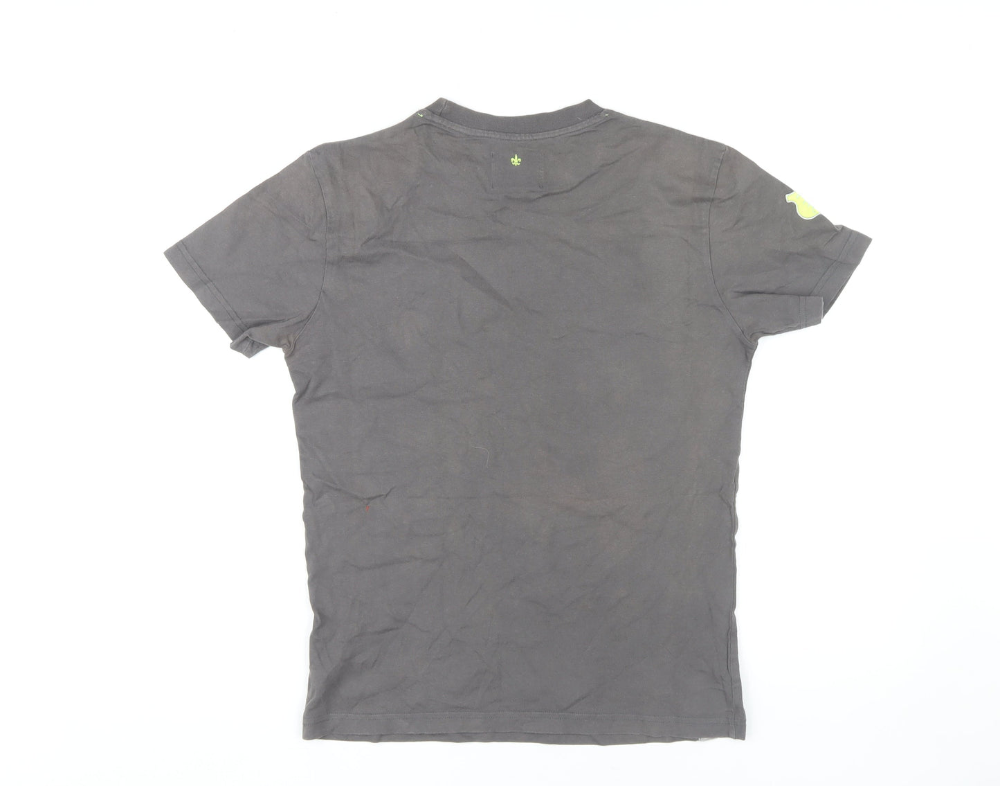 Mens UK Size 2 Henleys Grey  T-Shirt