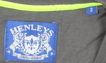 Mens UK Size 2 Henleys Grey  T-Shirt