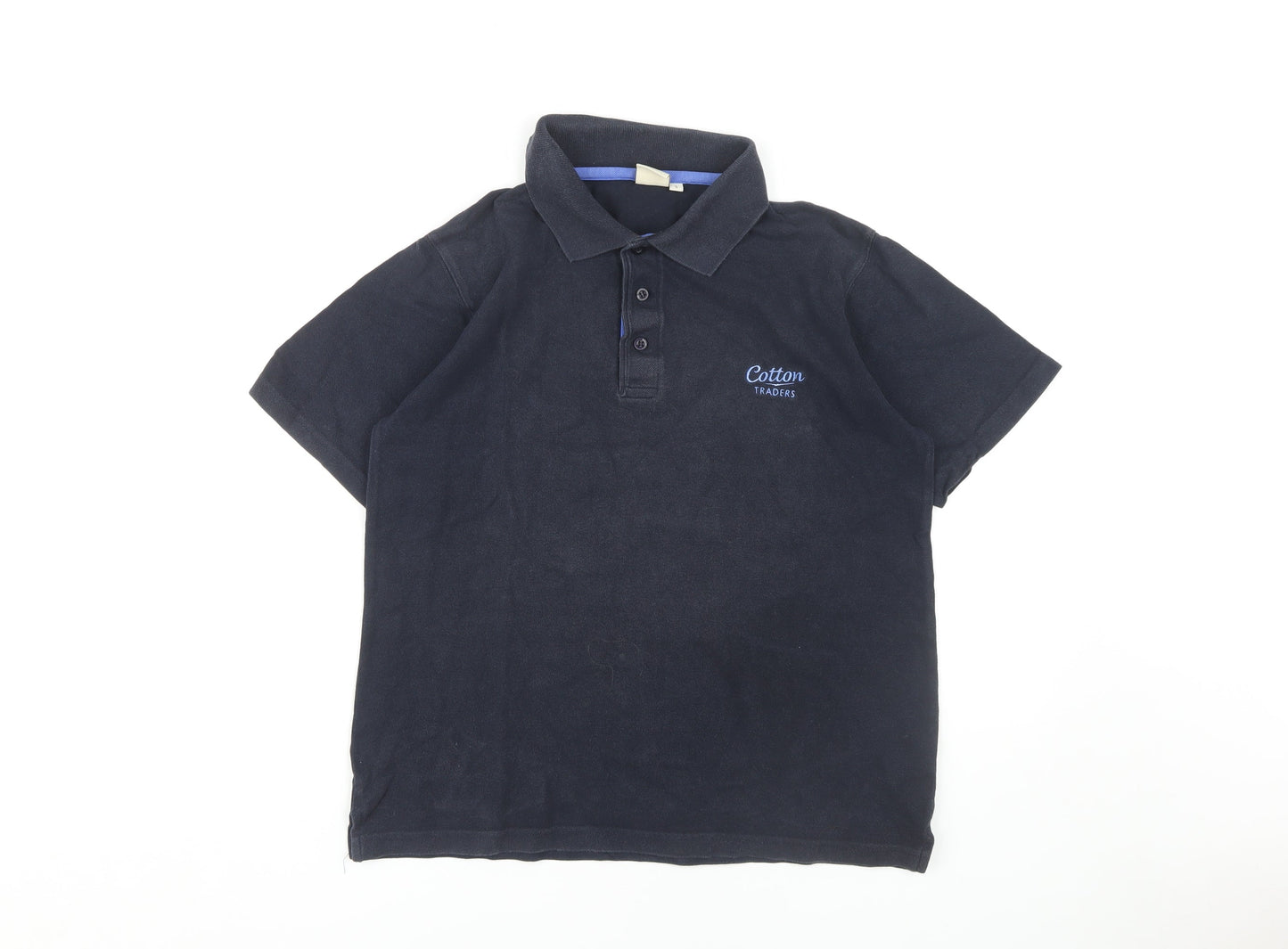 Cotton Traders Men's Black Polo Shirt S Solid