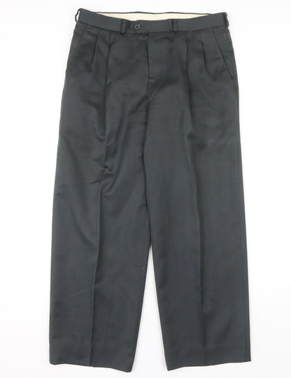 Marks and Spencer Men's Green Dress Pants 32/33