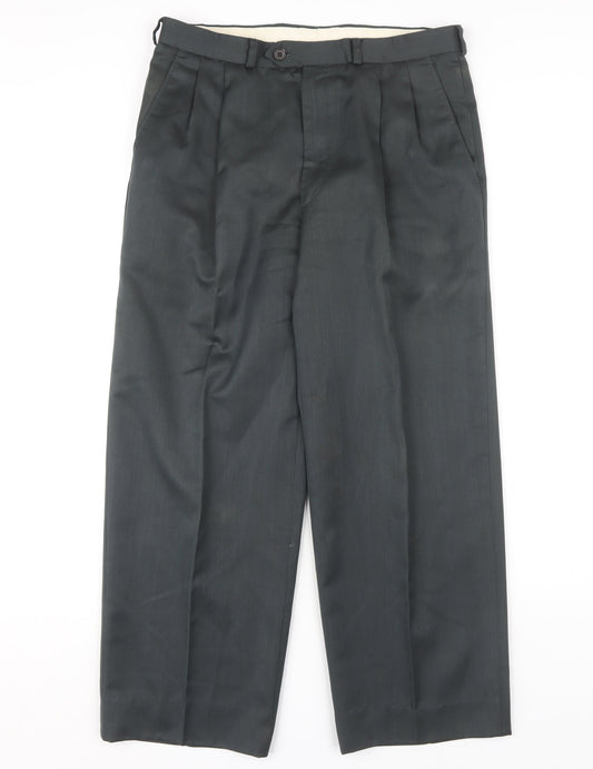 Marks and Spencer Men's Green Dress Pants 32/33