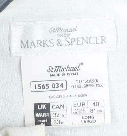 Marks and Spencer Men's Green Dress Pants 32/33