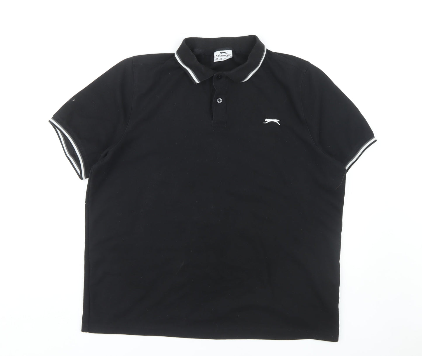 Slazenger Men's Black 2XL Polo Shirt - Short Sleeve