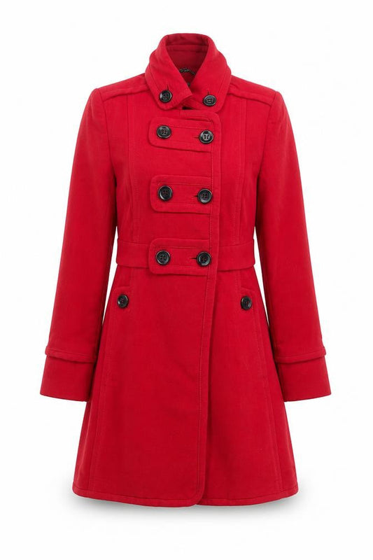Mango Suit Women's Red Trench Coat Size 12