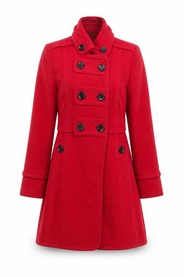 Mango Suit Women's Red Trench Coat Size 12