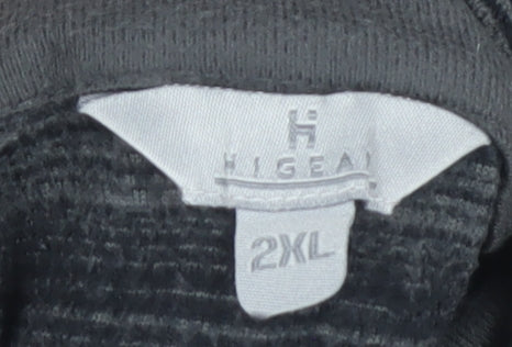 Mens UK Size 2XL Hi Gear Black 1/2 Zip Sweatshirt