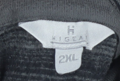 Mens UK Size 2XL Hi Gear Black 1/2 Zip Sweatshirt
