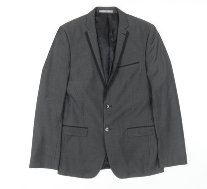 Mens UK Size 38 Red Herring Regular Grey Suit Jacket