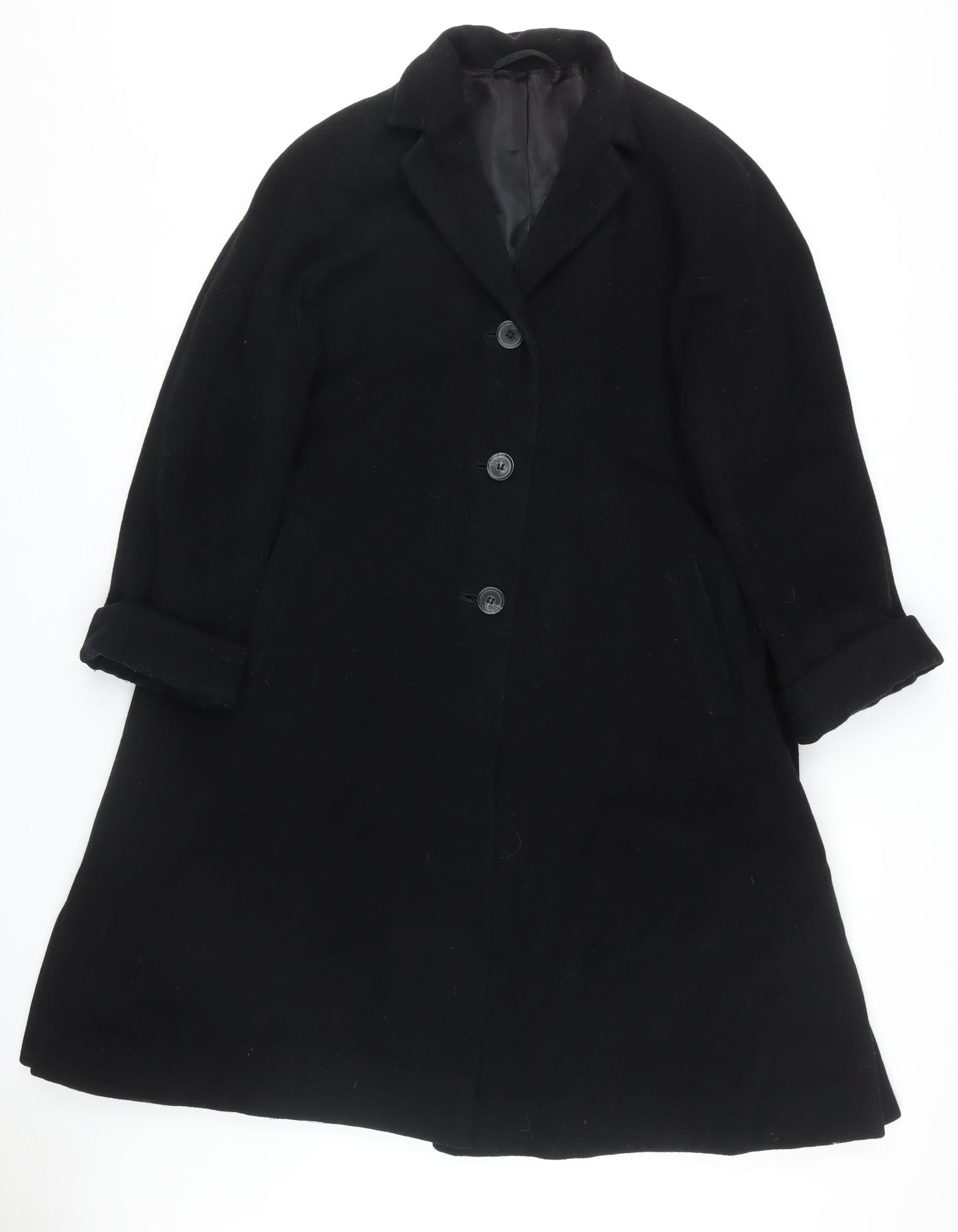 Womens UK Size 8 NEXT Black Overcoat