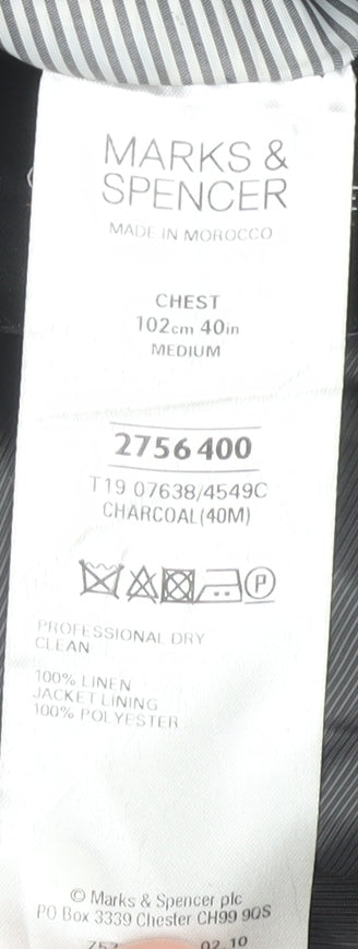 Mens UK Size 40 Marks and Spencer Regular Grey Suit Jacket