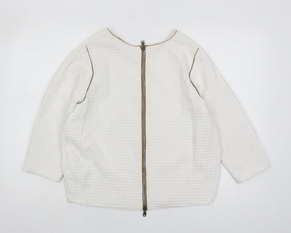 Womens UK Size S Zara Basic White Basic Blouse