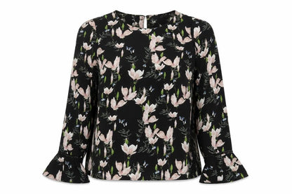 Womens UK Size 10 Oasis Black  Blouse