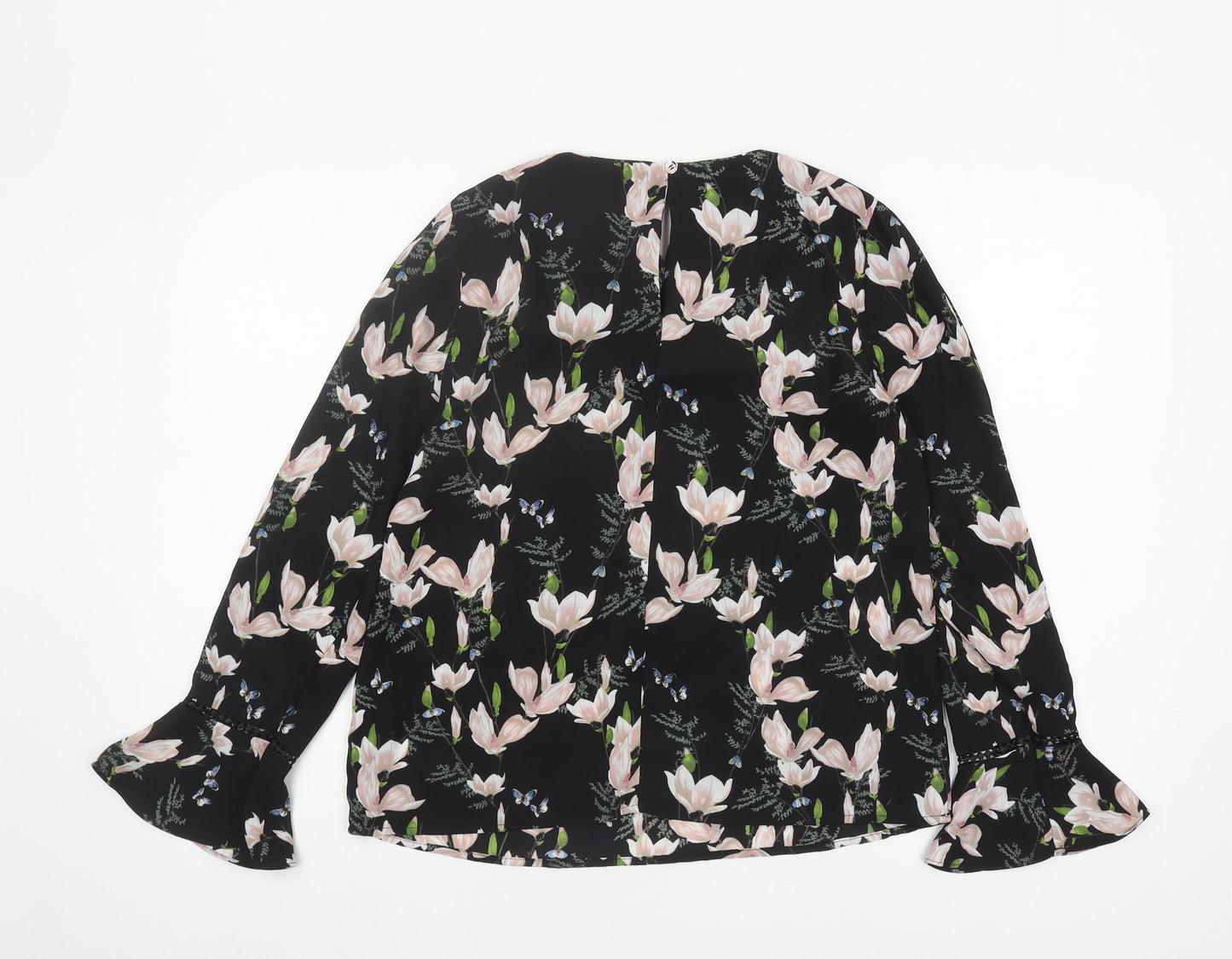 Womens UK Size 10 Oasis Black  Blouse