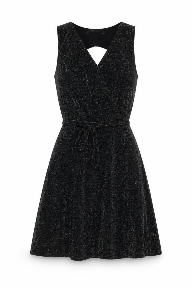 Dunnes Women's Black Wrap Dress Size 10 Party/Sleeveless