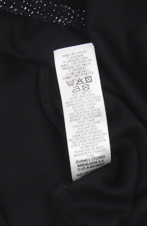 Dunnes Women's Black Wrap Dress Size 10 Party/Sleeveless