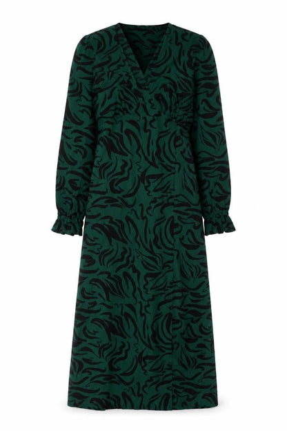 New Look Tall Green Animal Print Dress, Size 12