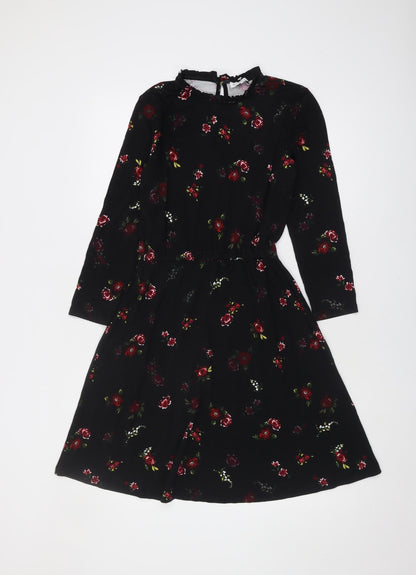 Warehouse Women Black Floral Dress Size 6