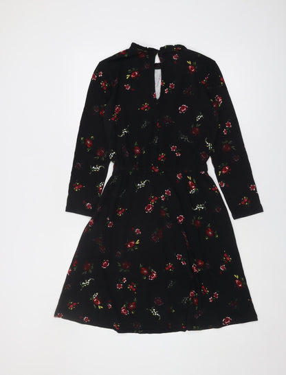 Warehouse Women Black Floral Dress Size 6