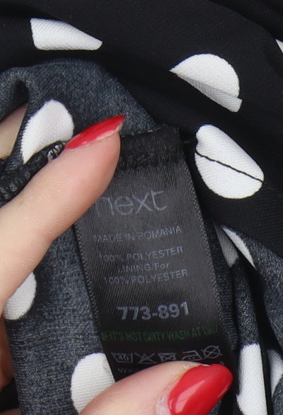 Next Women's Black Polka Dot Pencil Dress Size 16