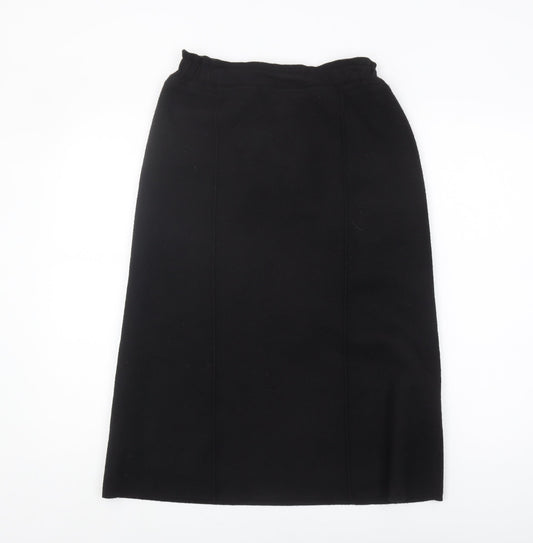 CC Women's Black Midi Wool Pencil Skirt - Size M