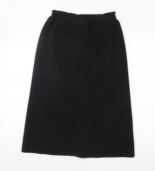 CC Women's Black Midi Wool Pencil Skirt - Size M