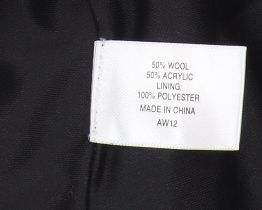 CC Women's Black Midi Wool Pencil Skirt - Size M