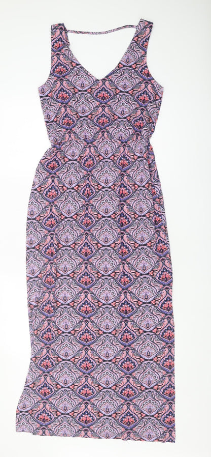 Warehouse Women's Midi Dress Multicoloured Size 12