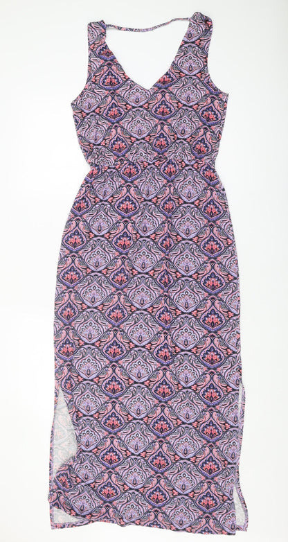 Warehouse Women's Midi Dress Multicoloured Size 12