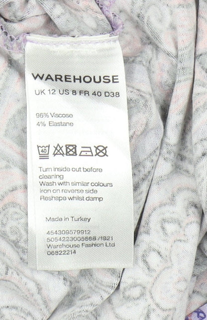 Warehouse Women's Midi Dress Multicoloured Size 12