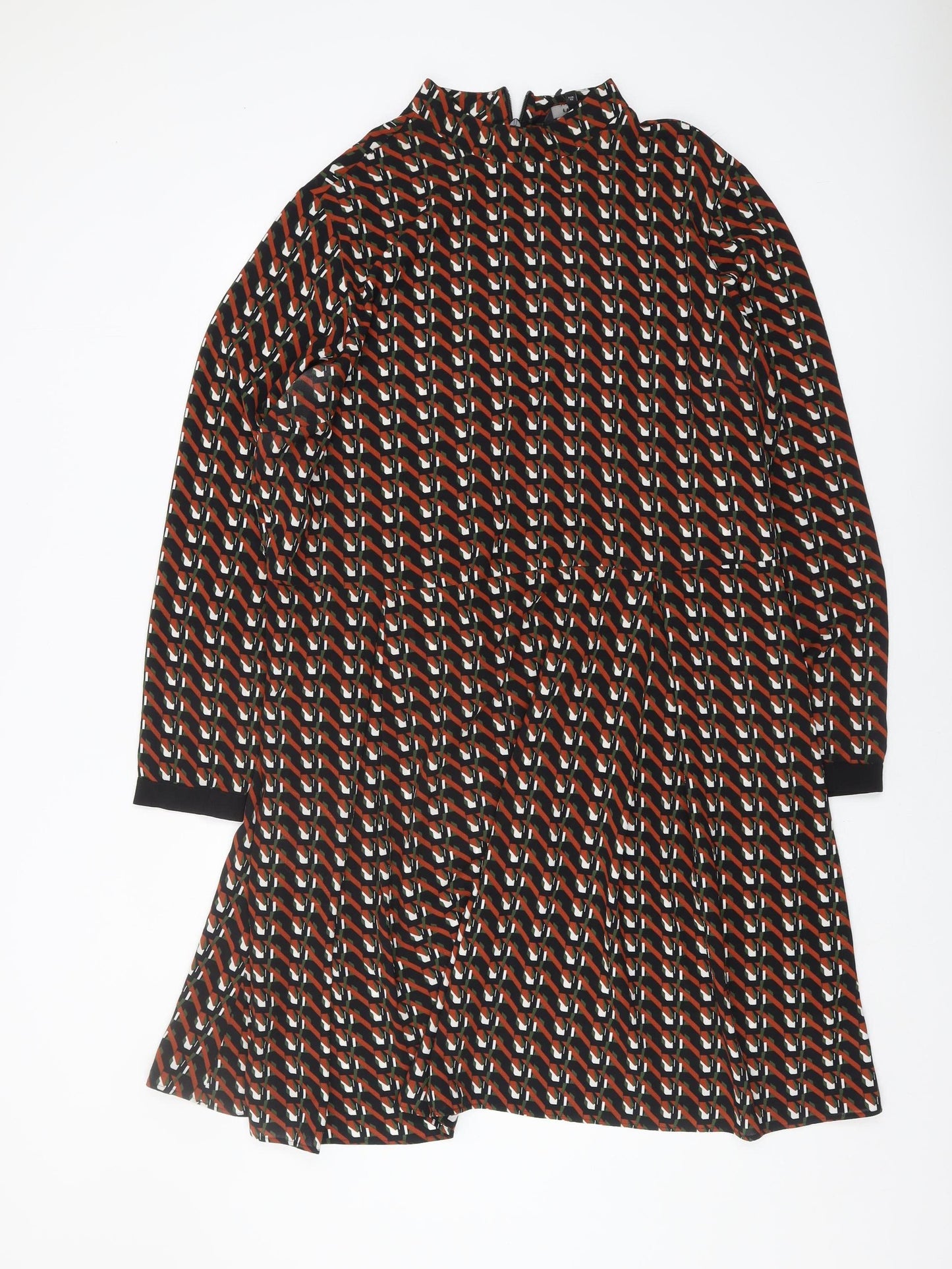 Next Women's Multicoloured Long Sleeve Dress Size 20