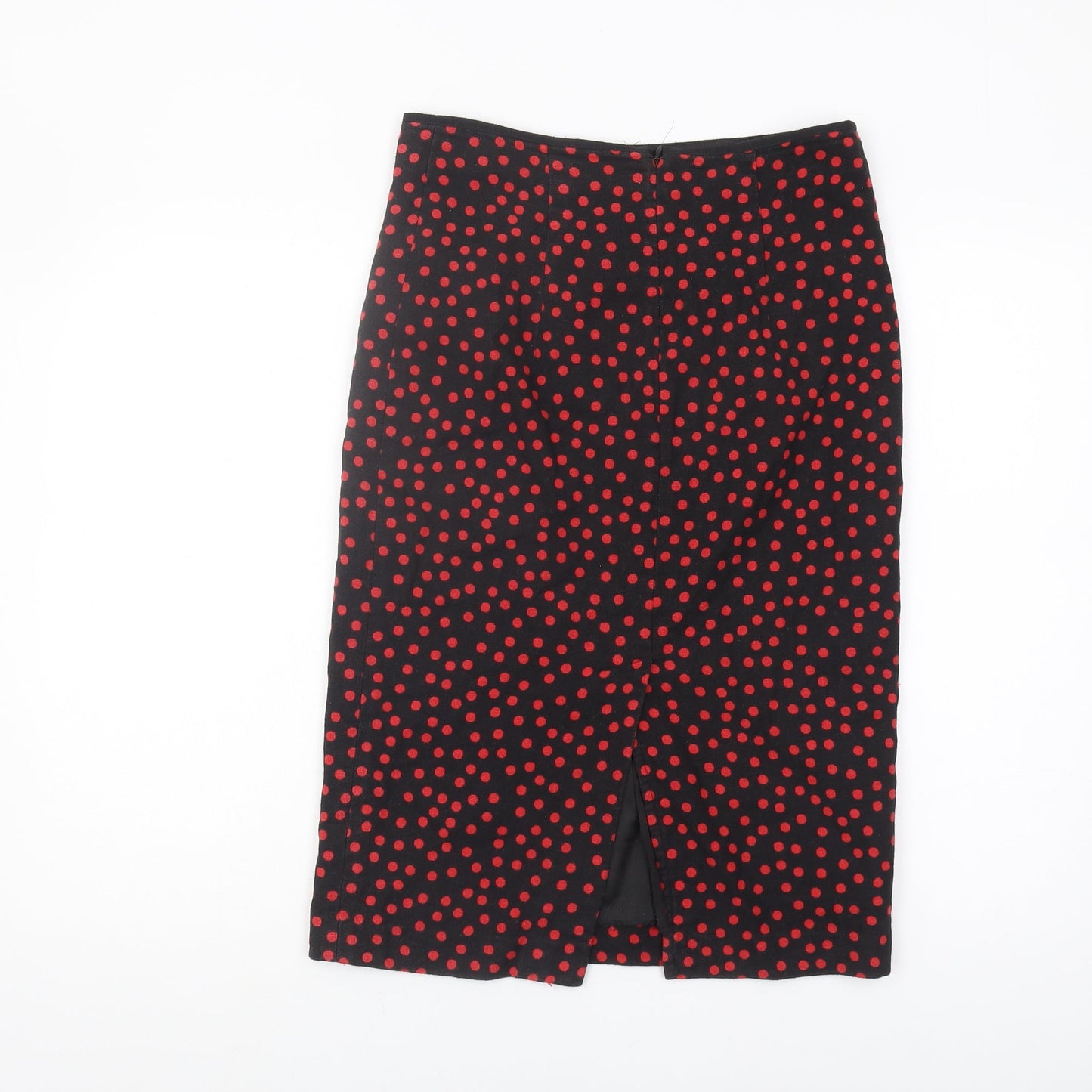 Marks and Spencer Women's Black Polka Dot Pencil Skirt 10