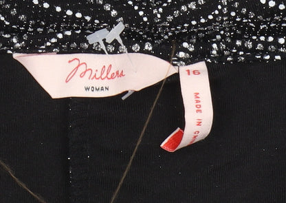 Millers Women's Black Sleeveless Dress Size 16