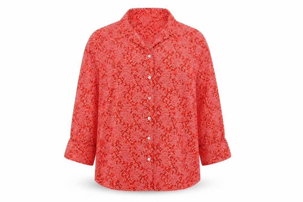 Womens UK Size 20 Marks and Spencer Red Basic Button-Up