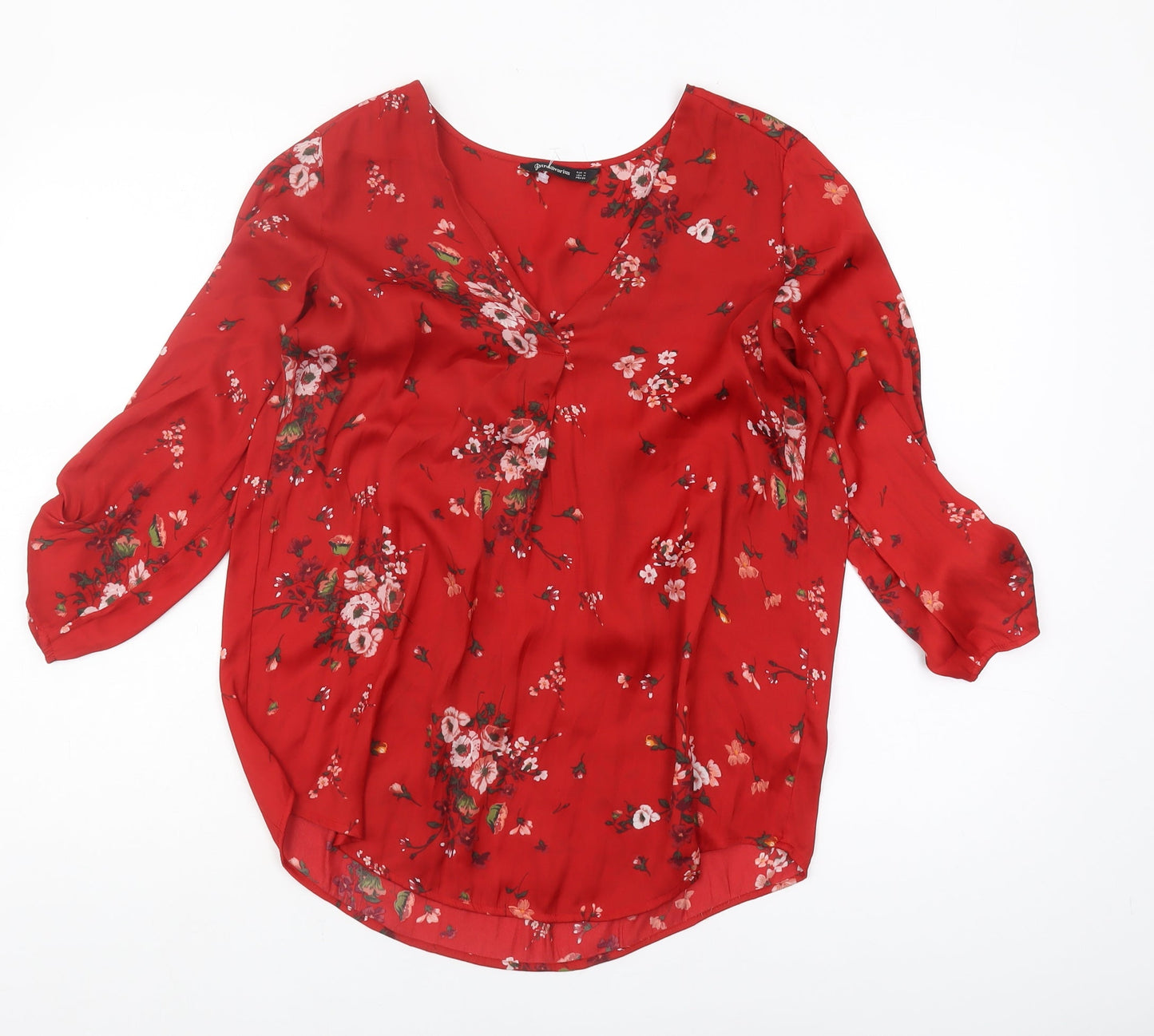 Womens UK Size EUR 40 UK 12 Stradivarius Red  Blouse