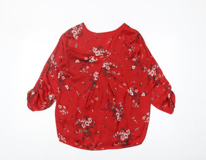 Womens UK Size EUR 40 UK 12 Stradivarius Red  Blouse