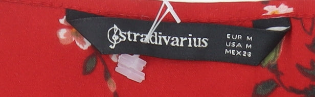 Womens UK Size EUR 40 UK 12 Stradivarius Red  Blouse