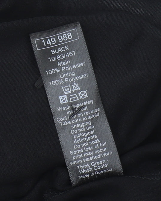 Womens UK Size 14 M&Co Black Tunic Blouse