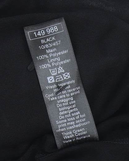 Womens UK Size 14 M&Co Black Tunic Blouse