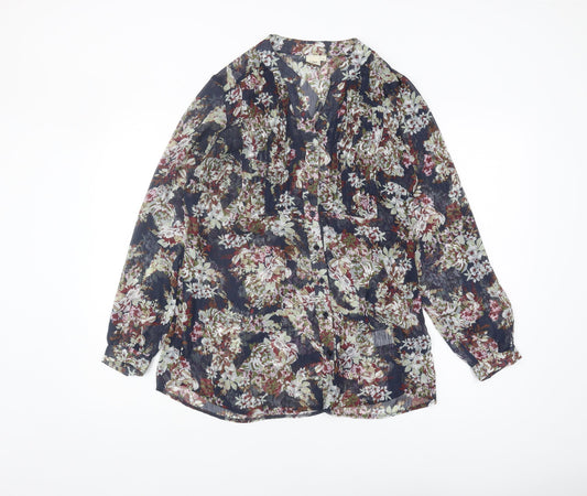 Cotton Traders Women's Floral Blouse, Multicoloured, Size 12