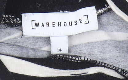 Womens UK Size 14 Warehouse Black  Top