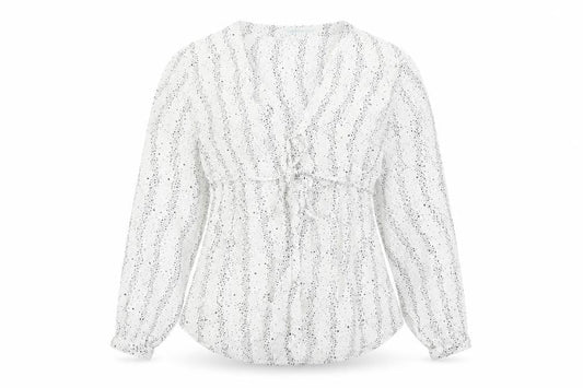 Womens UK Size L JoJo Maman Bébé White Wrap Blouse