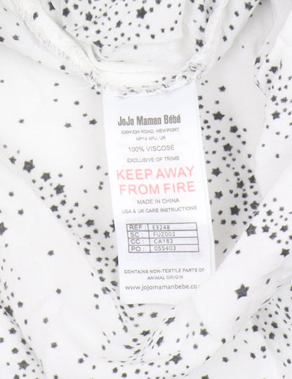 Womens UK Size L JoJo Maman Bébé White Wrap Blouse