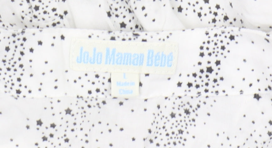 Womens UK Size L JoJo Maman Bébé White Wrap Blouse